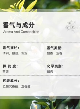 Ozspa苦橙叶萃取单方精油橙花芳疗舒眠安神澳洲品牌天然香薰精油