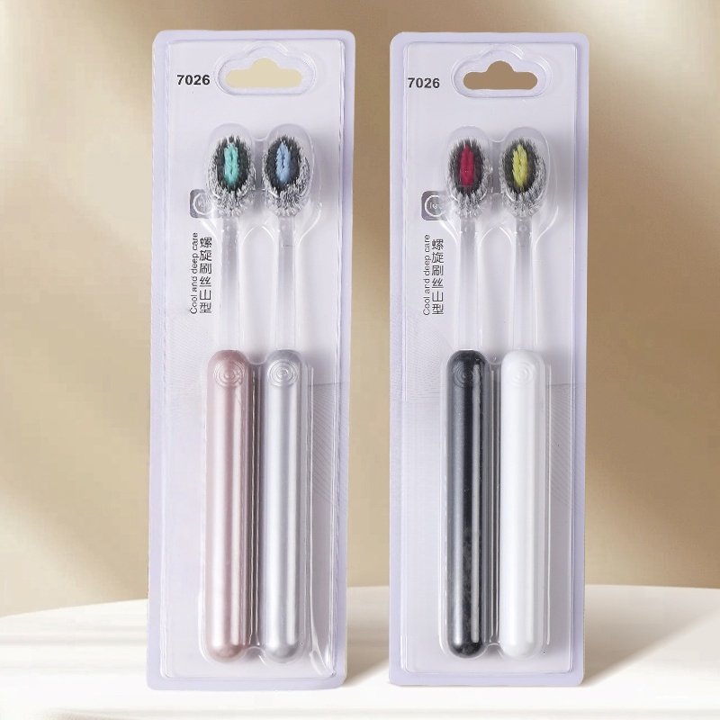 【新款罗马柱山型凸面牙刷】橄榄头刷头软毛高奢洁齿护龈家用清洁,淘宝优惠券,粉丝福利购,淘宝优惠卷