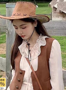 西部牛仔帽子男女春夏秋季户外