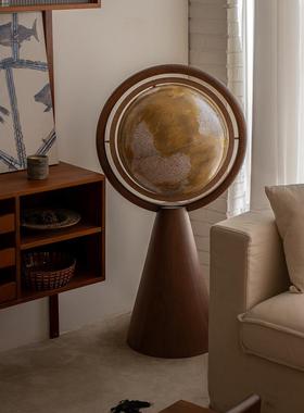 宏微地球玄关书房客厅办公室宇宙放大镜落地地球仪45CM高端摆件