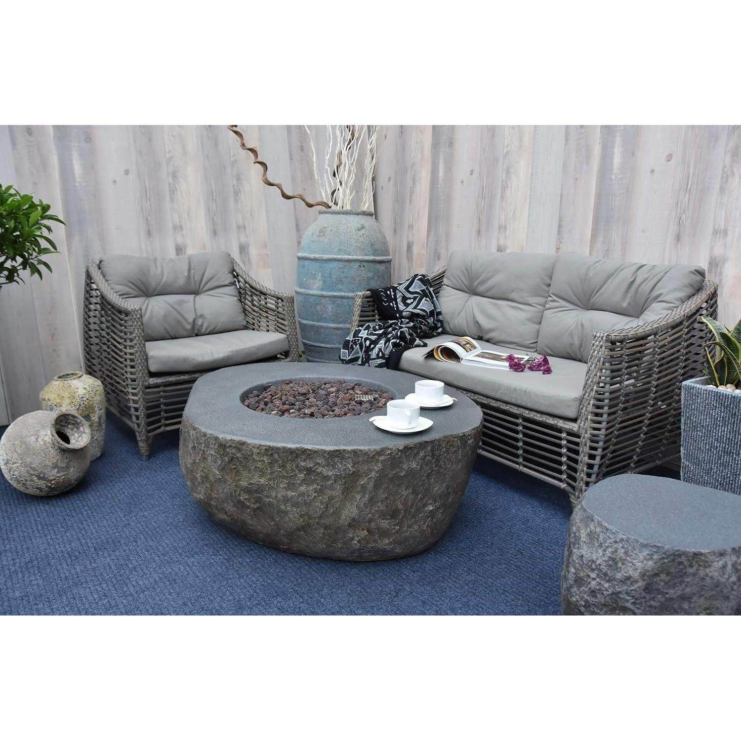 户外燃气烤火炉庭院露台烧气石台茶几烤火盆取暖炉休闲石材烤火桌,淘宝优惠券,粉丝福利购,淘宝优惠卷