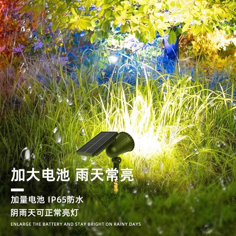 太阳能超亮射灯户外防水路灯地插草坪灯家用景观庭院灯花园照树灯 - 图2