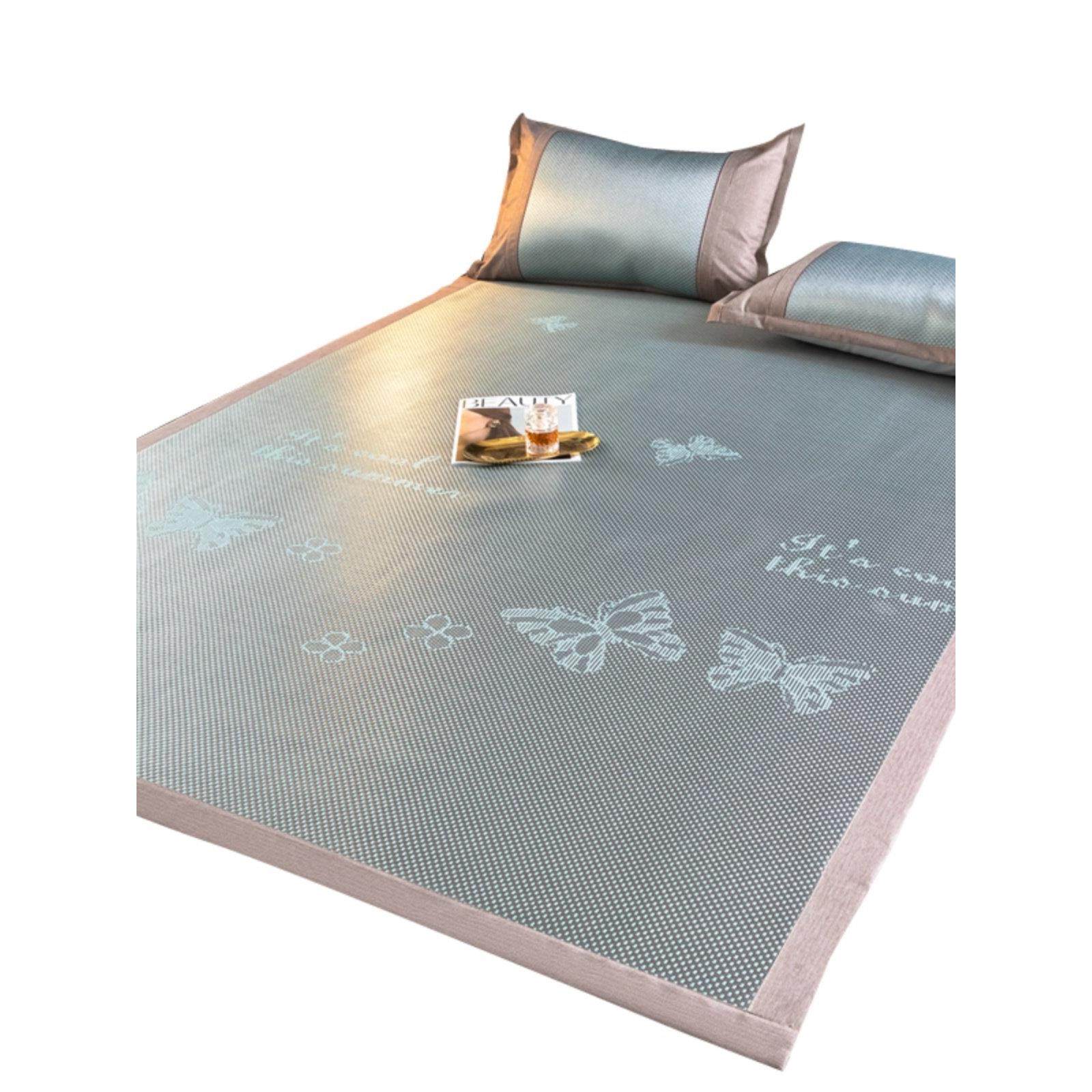 夏天凉席三件套1.8米凉感冰丝藤席席子单人0.9学生宿舍折叠空调席,淘宝优惠券,粉丝福利购,淘宝优惠卷