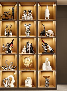 贝汉美轻奢暴力熊2025新款酒柜装饰品摆件高档客厅电视柜家居软装