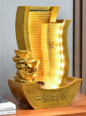 开 业招财假山景观一帆风顺客厅流水摆件循环水公司店铺风水轮礼