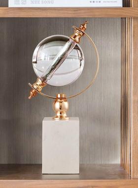 《水晶球》轻奢地球仪摆件装饰品家居客厅电视柜书房 餐边柜摆件