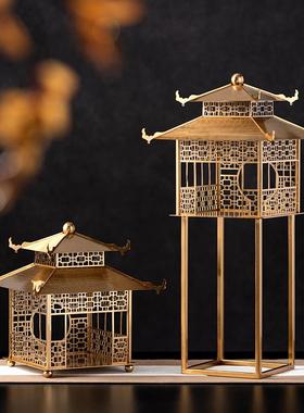 新中式高端客厅酒柜玄关博古架摆件禅意样板间高级感国风软装饰品