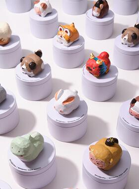 木刻自习室|十二生肖手工木雕摆件蛇年情人节礼物桌面玄关小众