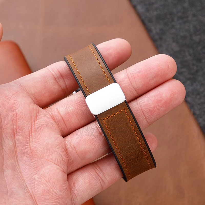 适用华为手环9/10表带8/7NFC手环磁吸扣真皮表带女手环6荣耀手环9/7腕带男华为手环B6硅胶表带B7/B5/B3手表带 - 图1