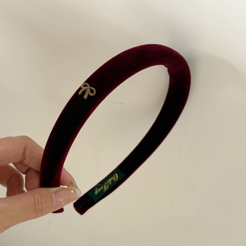 早秋美拉德高级感丝绒蝴蝶结细头箍新款显脸小百搭高级头饰 - 图1