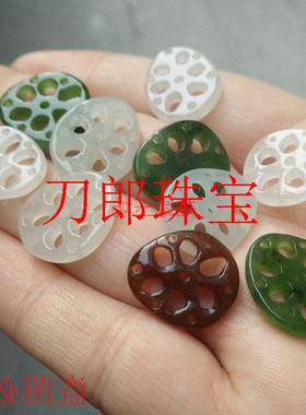 新疆和田玉羊脂级白玉莲藕吊坠路路通项链玉挂件男女款玉佩毛衣链