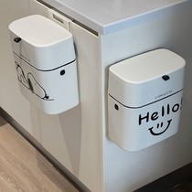 Makeup Room Trash Can With Lid Wall-mounted Cartoon Home Kitchen Living-room Toilet Clip-Basket Hanging Sanitary