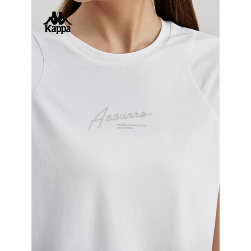 Kappa卡帕女子夏季新款短袖纯棉休闲字母休闲T恤K0E42TD45 - 图2