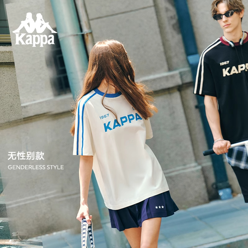 Kappa卡帕男装女装2025夏季新款运动休闲百搭短袖T恤K0FX2TD09D - 图0