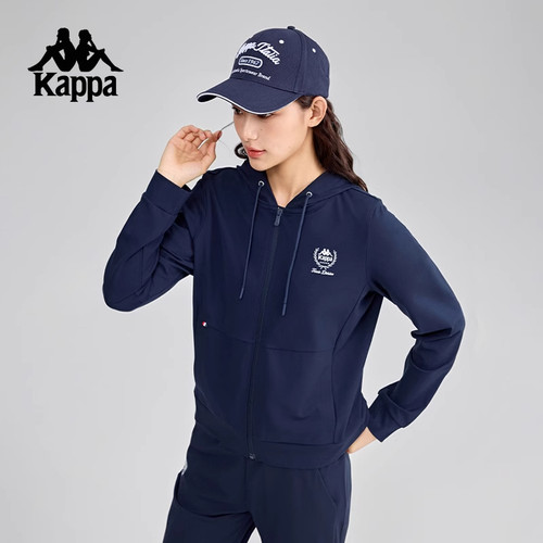 Kappa卡帕女装2025夏季新款运动休闲百搭针织连帽外套K0F42MK22 - 图0