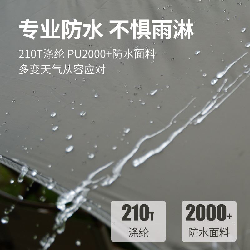 户外天幕涂银防晒野餐公园便携防雨遮阳沙滩超轻野营凉棚 - 图2