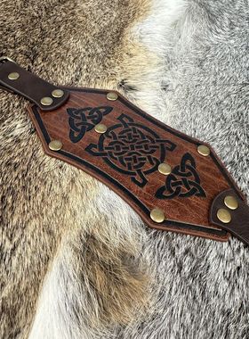 中世纪皮手环北欧维京风格