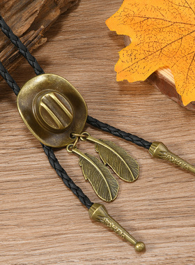 复古风项链波洛领带西部牛仔风