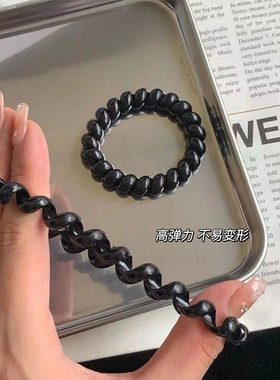 电话线发圈女高级感韩国扎头发头绳扎马尾发绳皮筋电线圈头饰发饰
