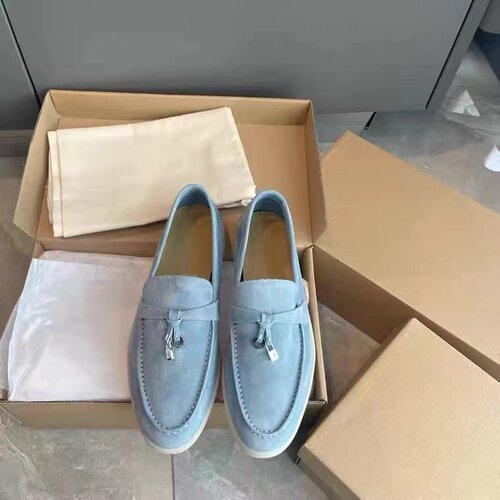 LAIORIONA乐福鞋女一脚蹬P单鞋休闲平底英伦流苏扣百搭软底懒人鞋 - 图0