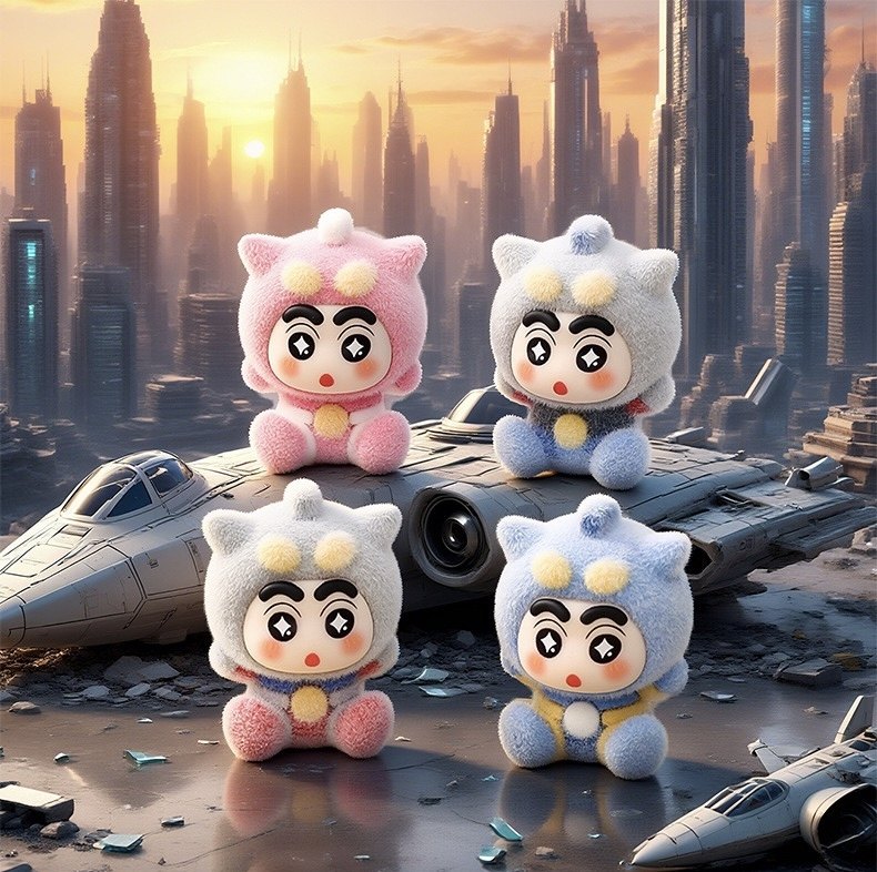 超人小新植绒萌粒摆件卡通可爱桌面装饰品潮玩公仔创意小礼品批发,淘宝优惠券,粉丝福利购,淘宝优惠卷