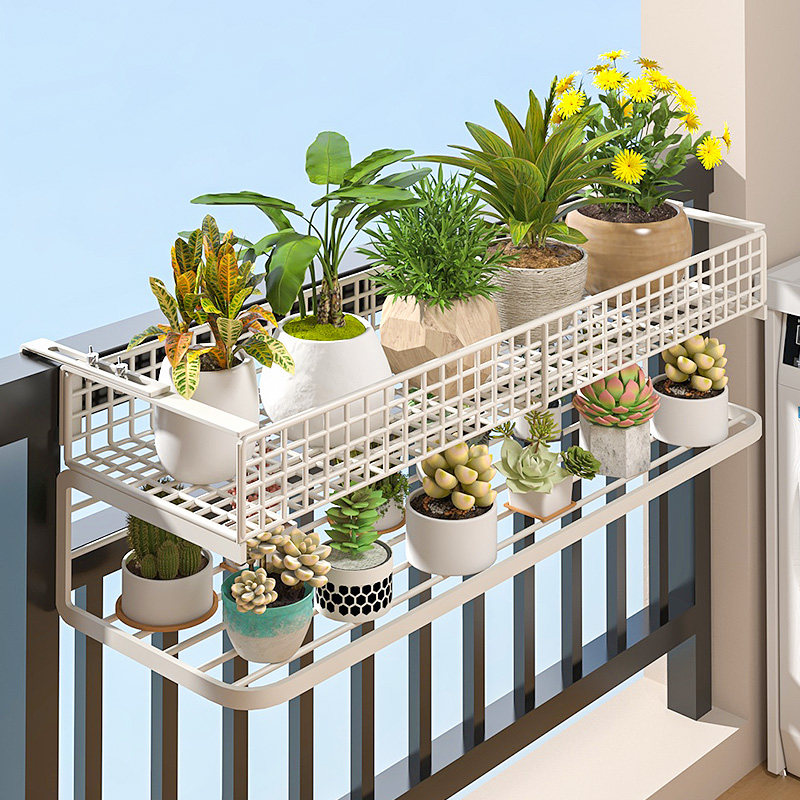 花架置物架阳台护栏悬挂多肉花盆托架窗台架子铁艺挂式栏杆扩展架,淘宝优惠券,粉丝福利购,淘宝优惠卷