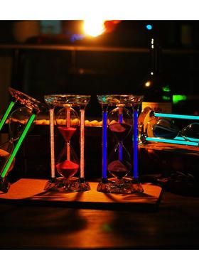 夜光沙漏伴睡灯时间时光摆件创意个性计时器60分钟送女友生日礼物