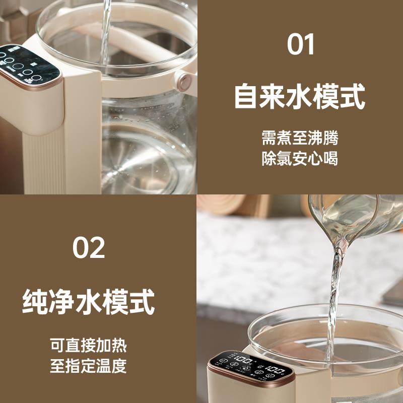 自动恒温热水瓶智能家用5L大容量高硼硅玻璃电热烧水壶除氯泡奶机 - 图1