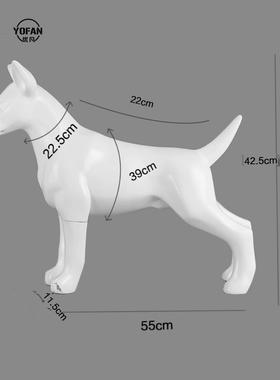 狗模型可拆卸树脂光泽小动物模型狗宠物服装展示道具狗商店装饰