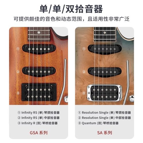 入门乐手101 Ibanez依班娜SA260/360/460双摇新手入门电吉他GSA60 - 图2