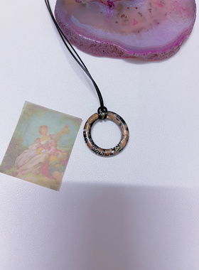 神秘黑色项链 琉璃吊坠孤品原创手作艺术品视觉系琉璃项链ins风女