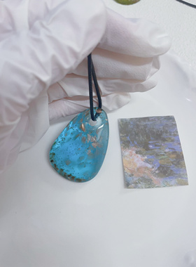 原创!绝版穆拉诺diy项链夏天项链纯手工老琉璃璎珞吊坠锁骨链女