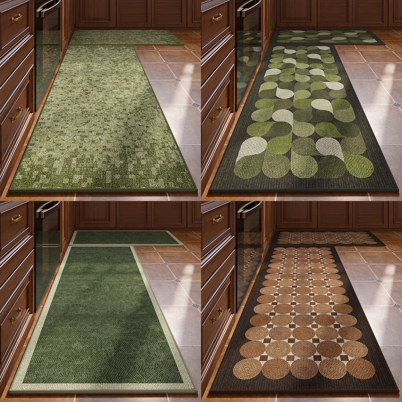 2026 new kitchen floor mat thickened cotton and linen weaving