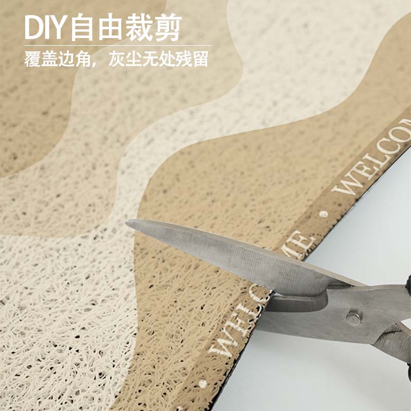 入户门地垫家用门口丝圈高级感轻奢玄关进门门外可裁剪地毯脚垫子 - 图1