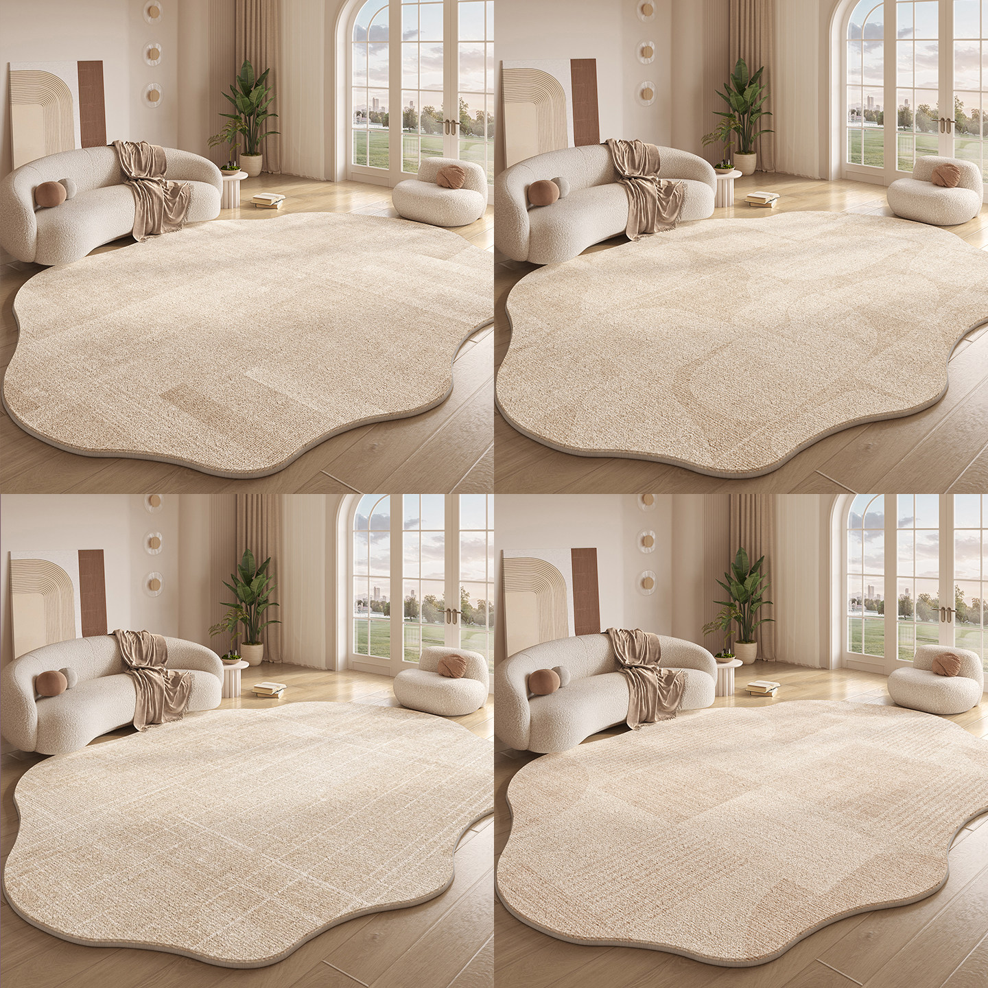 2026 new special-shaped living room carpet, no washable and wipeable