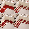 Kitchen floor mat red wedding decoration easy care