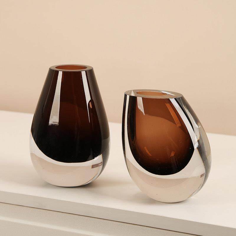 琉璃特厚花瓶插花水培花器客厅玄关餐桌样板房电视柜极简装饰摆件,淘宝优惠券,粉丝福利购,淘宝优惠卷