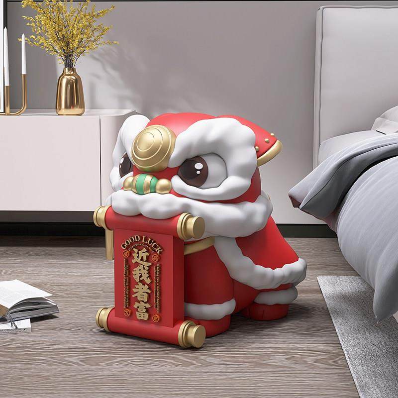 国潮醒狮客厅落地摆件家居饰品轻奢时尚电视柜旁边开业乔迁礼物,淘宝优惠券,粉丝福利购,淘宝优惠卷