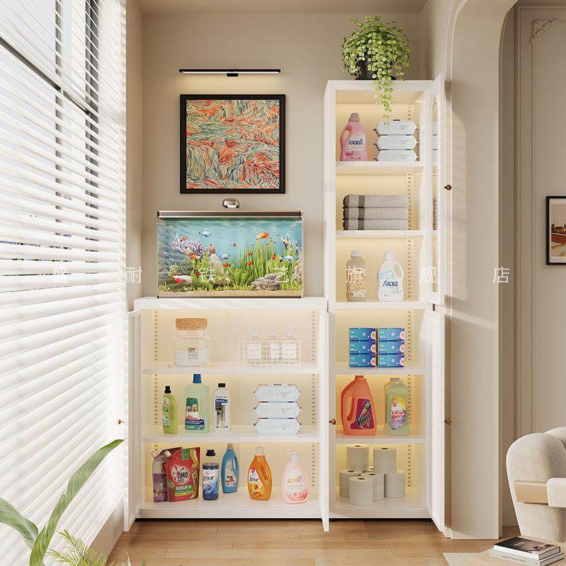 阳台储物柜防晒家用杂物大容量收纳置物柜矮柜简易飘窗柜落地柜子,淘宝优惠券,粉丝福利购,淘宝优惠卷