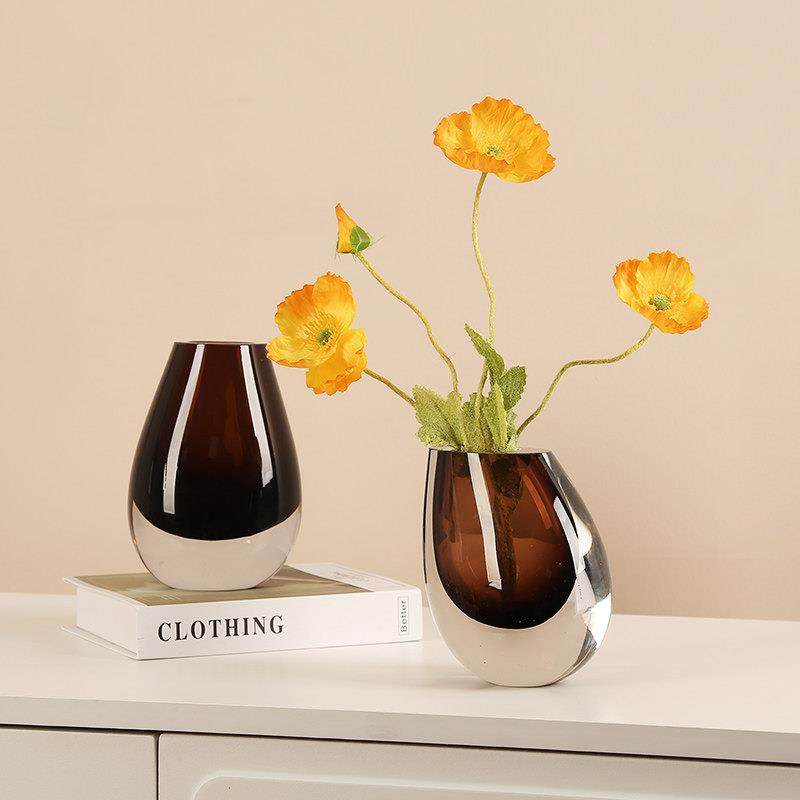 琉璃特厚花瓶插花水培花器客厅玄关餐桌样板房电视柜极简装饰摆件,淘宝优惠券,粉丝福利购,淘宝优惠卷