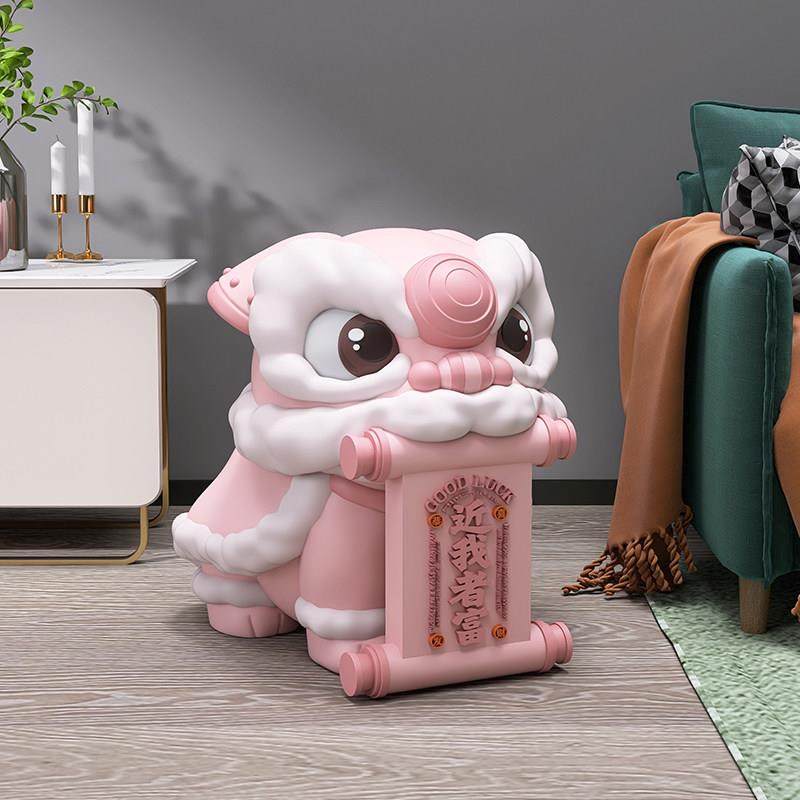 国潮醒狮客厅落地摆件家居饰品轻奢时尚电视柜旁边开业乔迁礼物,淘宝优惠券,粉丝福利购,淘宝优惠卷