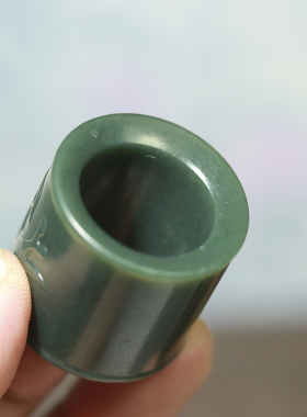 和田玉青玉福字扳指天然玉石蒋宏利和田玉茶具