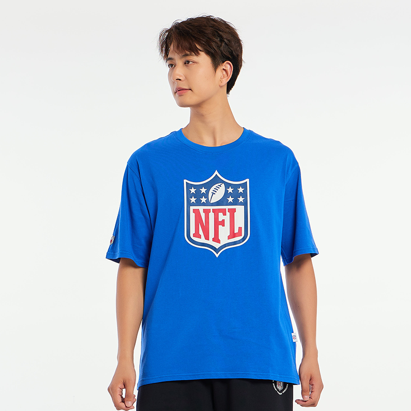 【NFL服饰官方】盾标基础logo印花短袖夏季新款休闲百搭圆领T恤 - 图1