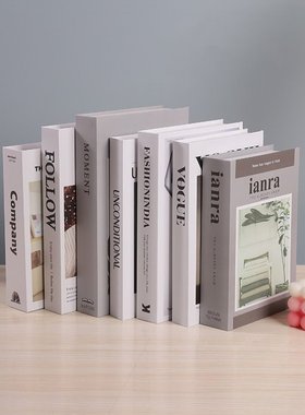 样板房仿真书盒装饰假书书房家居简约办公室柜子现代可折叠模型