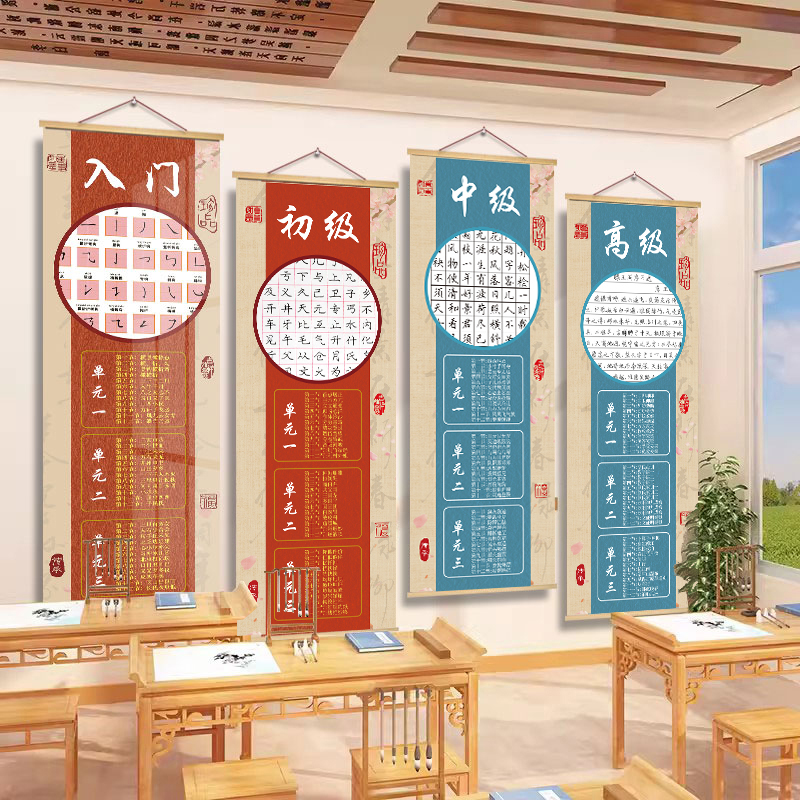 硬笔书法教室布置装饰挂画名家介绍海报图学校培训机构文化壁贴画 - 图3