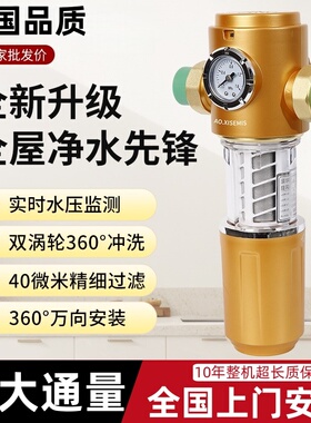 德国进口滤芯全屋前置过滤器家用自动反冲洗大流量自来水净化器