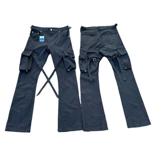 厂长自主vujade1.0微喇绑带工装裤vibe情侣cleanfit休闲百搭长裤 - 图3