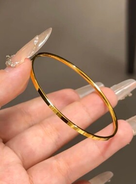 钛钢手镯简约个性细款符号手镯