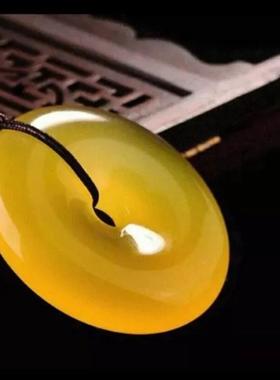 巴西天然玛瑙玉髓平安扣红绿粉糖色平安扣吊坠挂坠项链坠子情侣款