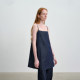SILAVIE cotton and linen denim suit women's summer straight pants wide-leg temperament original cow color suspender sleeveless top